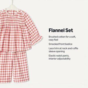 Amazon Essentials x Sofia Grainge Toddlers and Baby Girls' Long Sleeve Flannel S